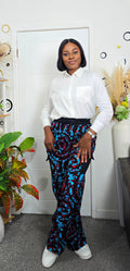 Multicolour African Print Loose Fit Pants