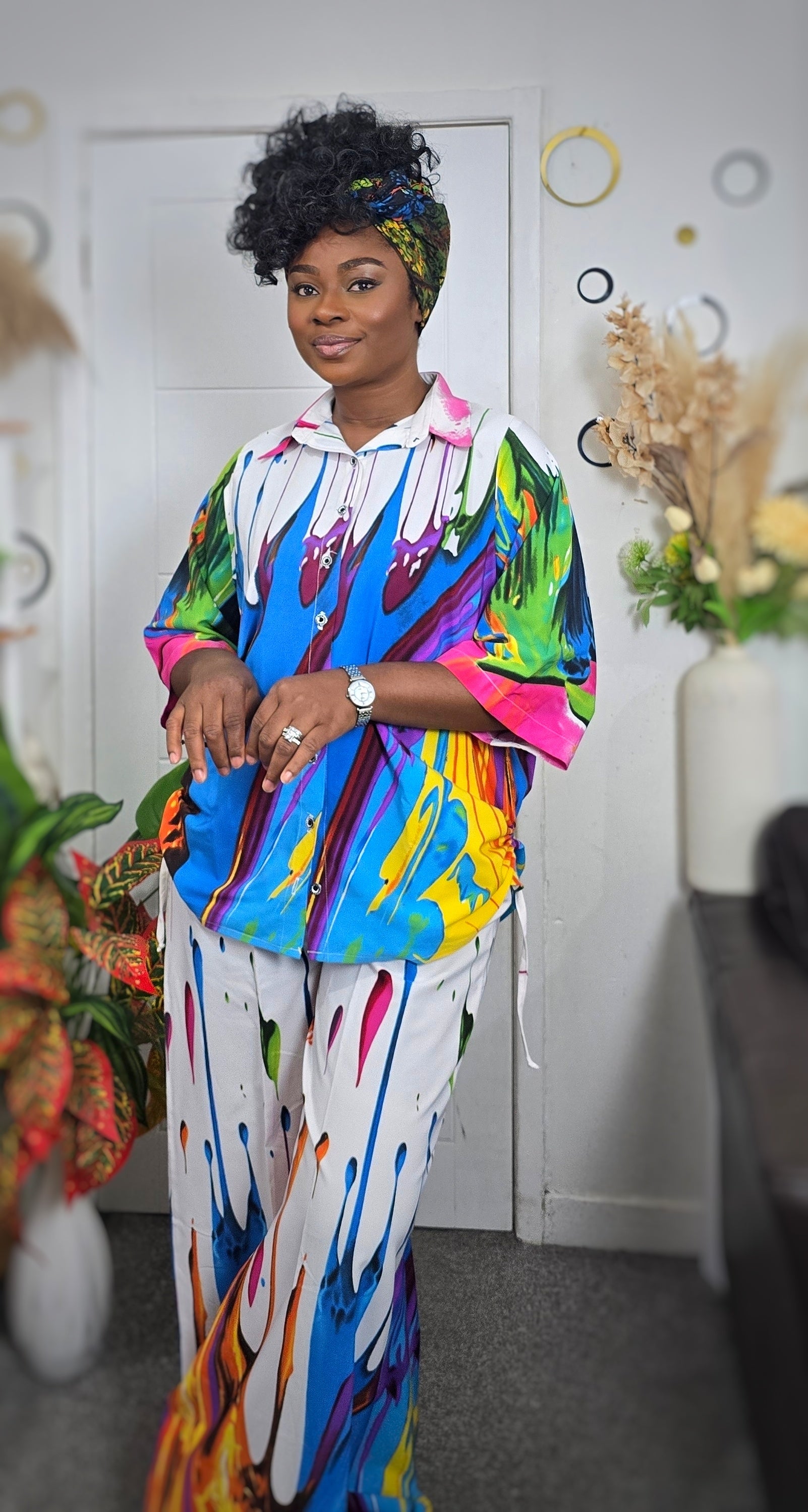 Colourful Paint Splash Two-Piece Set