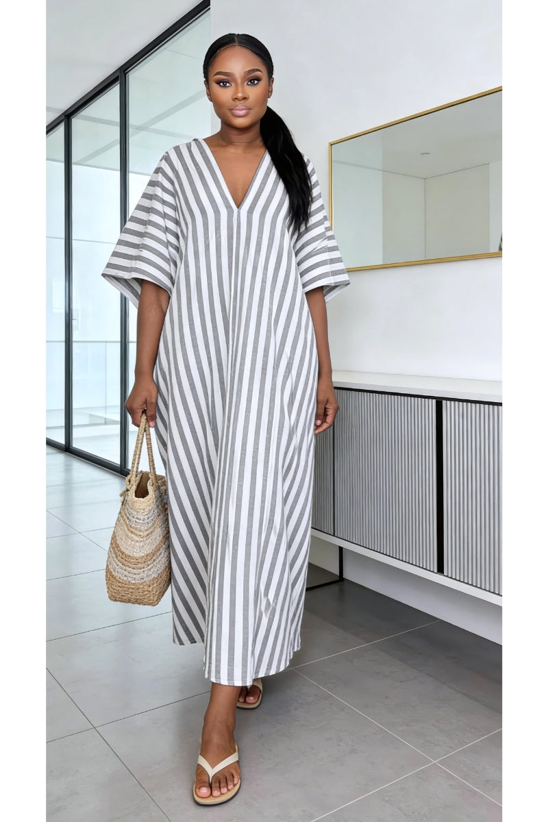 Becca Stripe Linen Dress