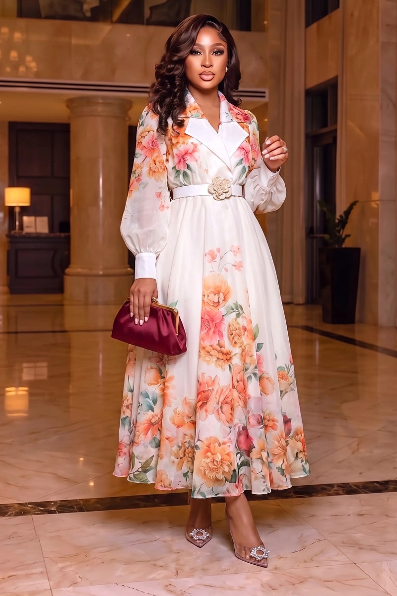 Floral Grace Midi Dress