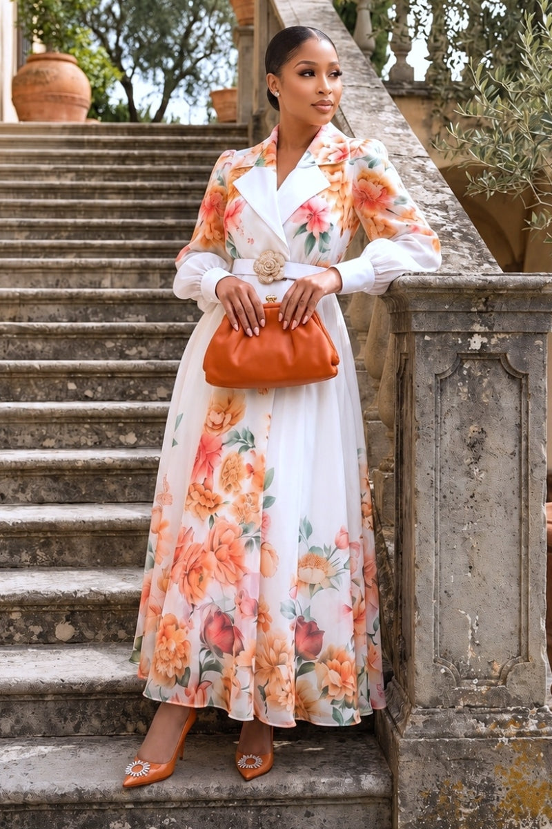 Floral Grace Midi Dress