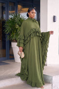 Debbi Ruffle Maxi Dress (Olive)
