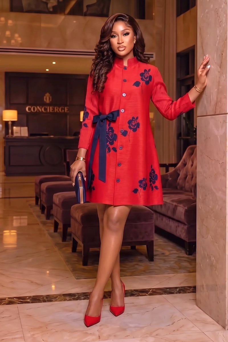 Nini Polka Miyaki Dress Red