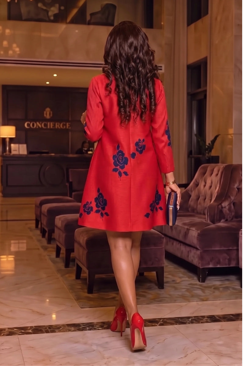 Nini Polka Miyaki Dress Red