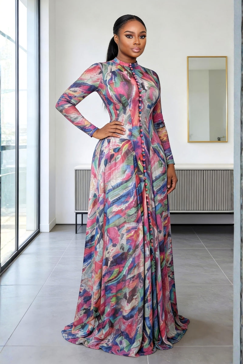 Joan Mesh Maxi Dress