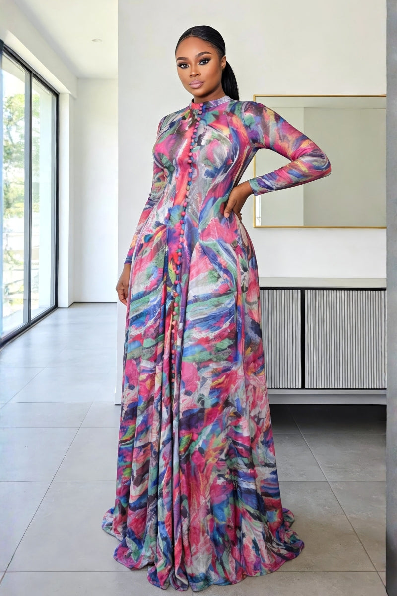 Joan Mesh Maxi Dress