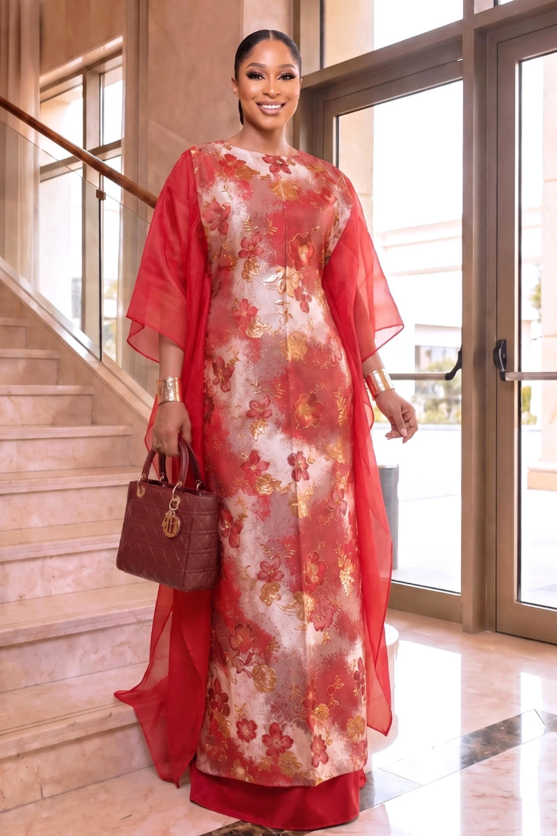 Aisha Mix Boubou Red