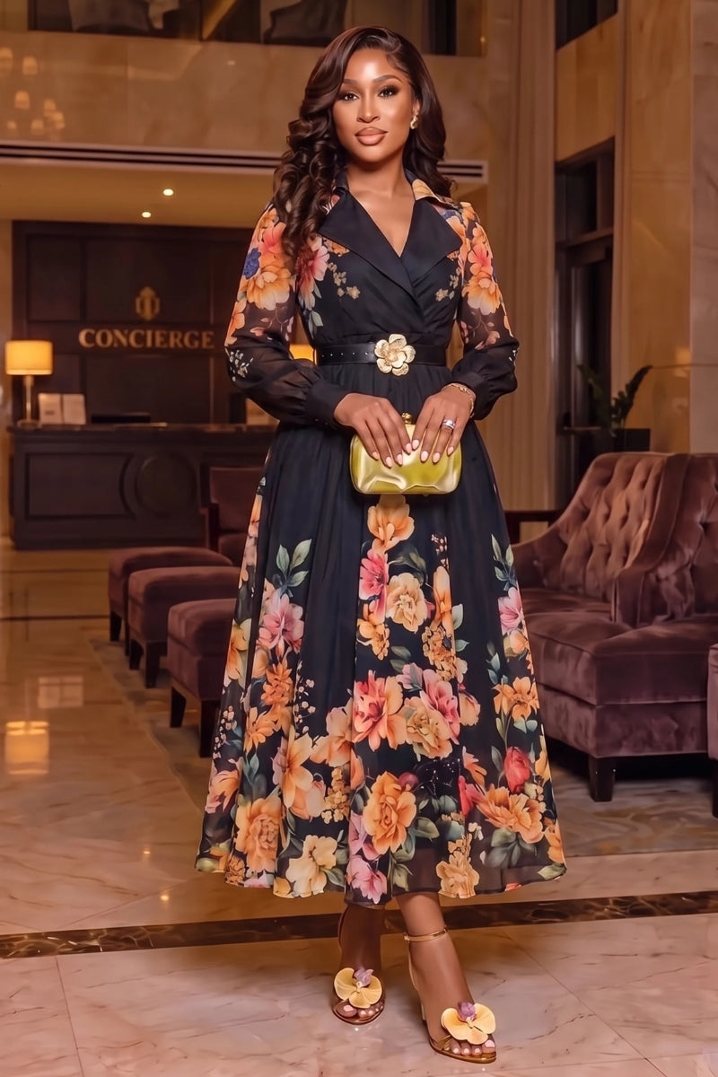 Floral Grace Midi Dress