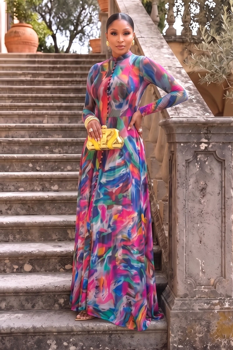 Joan Mesh Maxi Dress