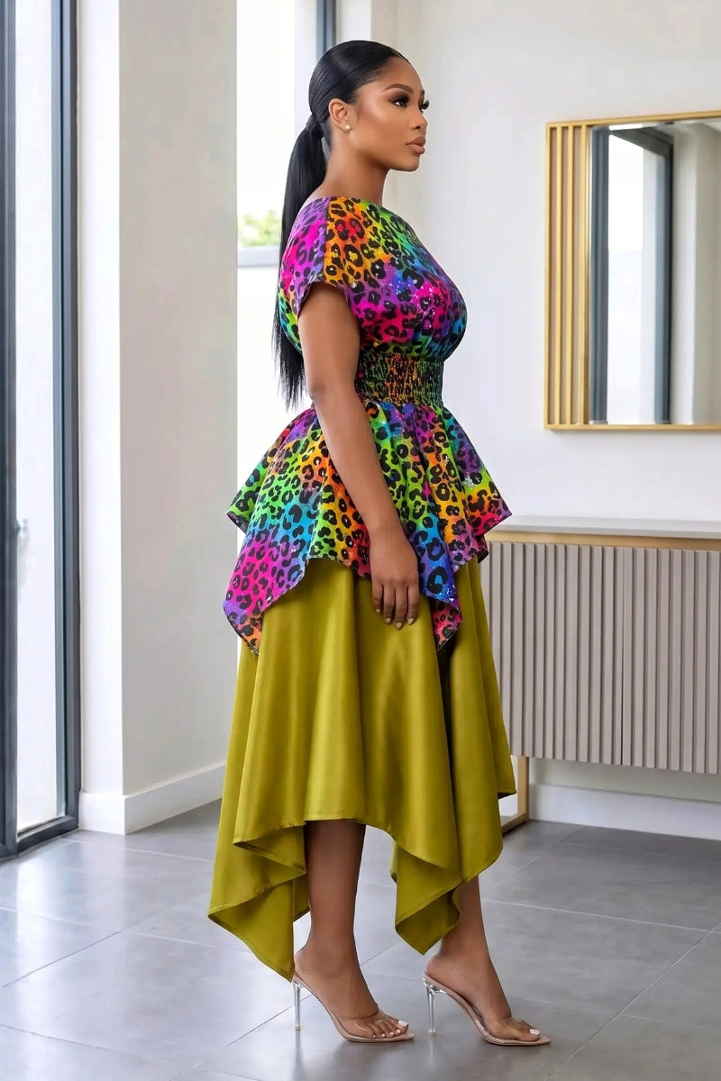 Ikweji Skirt Set Olive