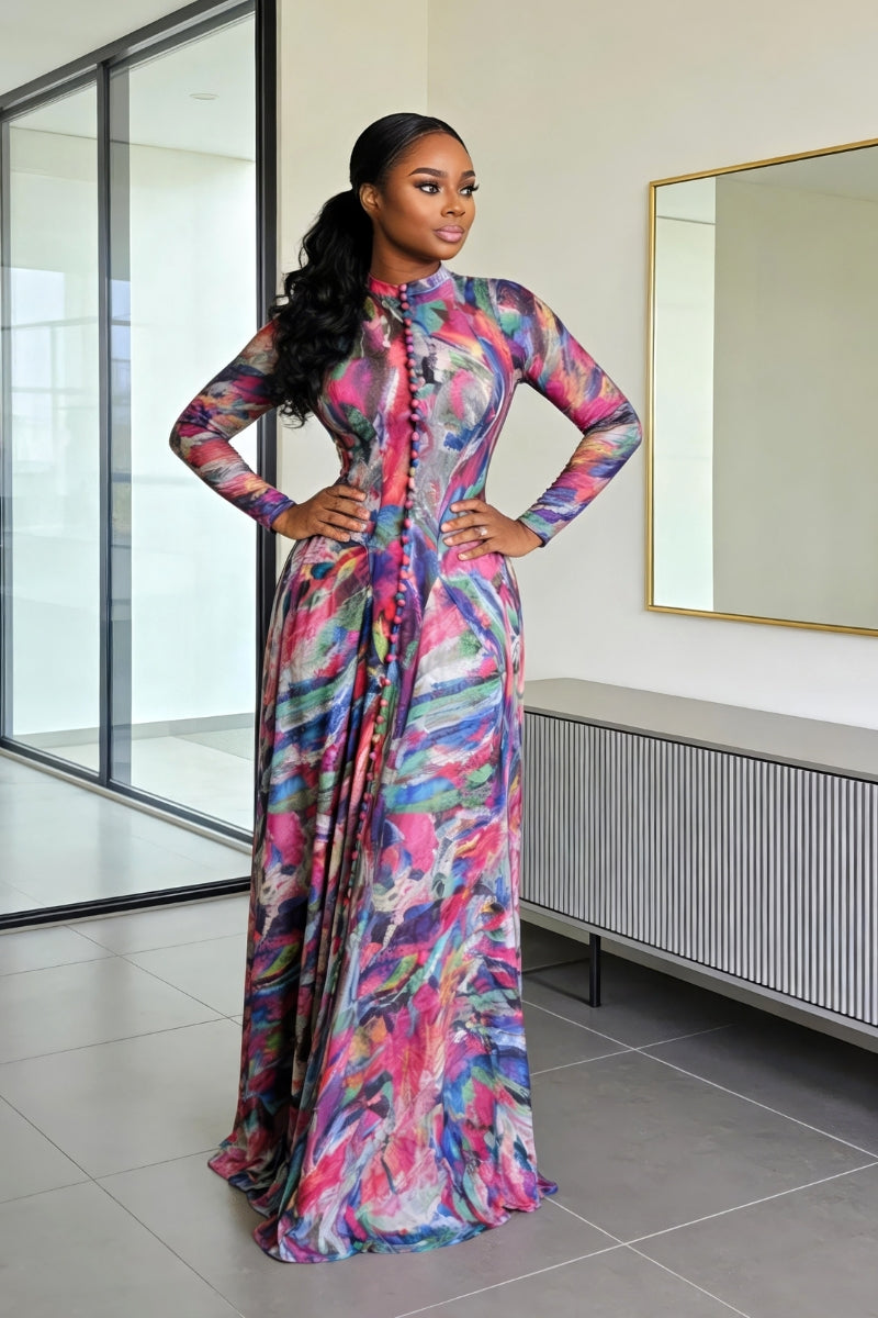 Joan Mesh Maxi Dress