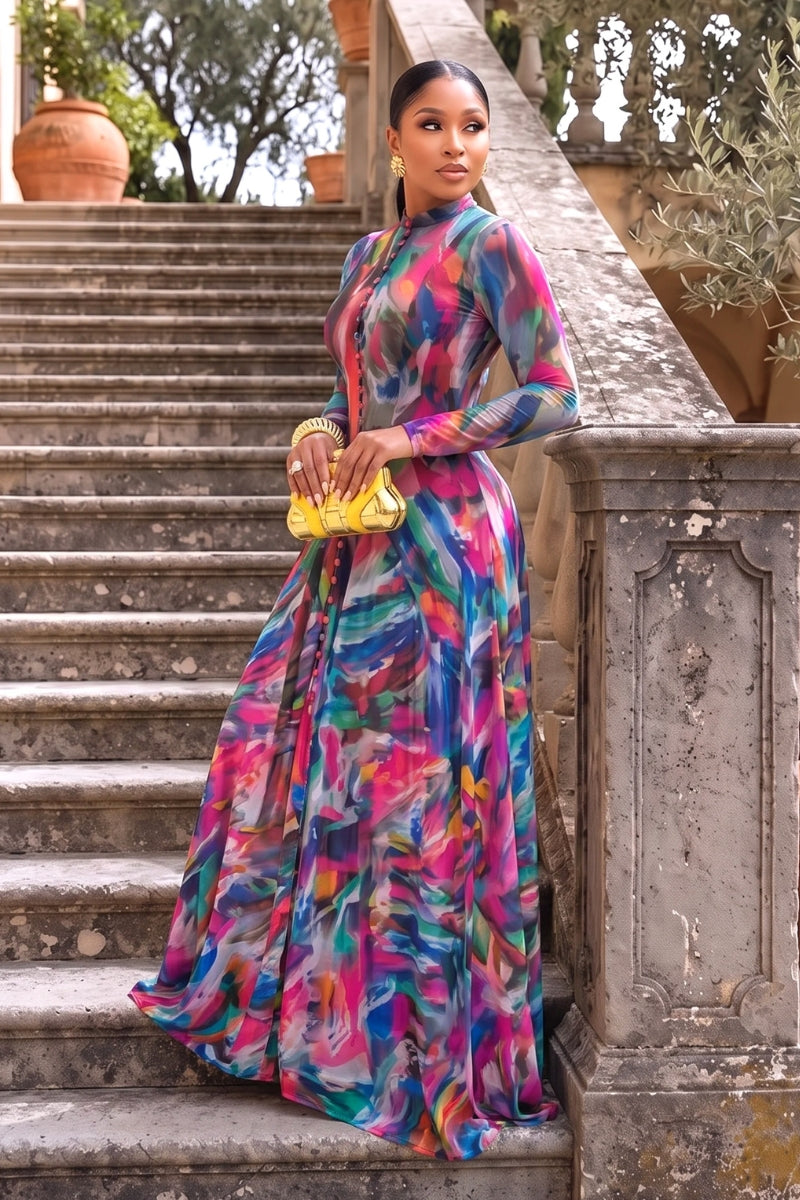 Joan Mesh Maxi Dress