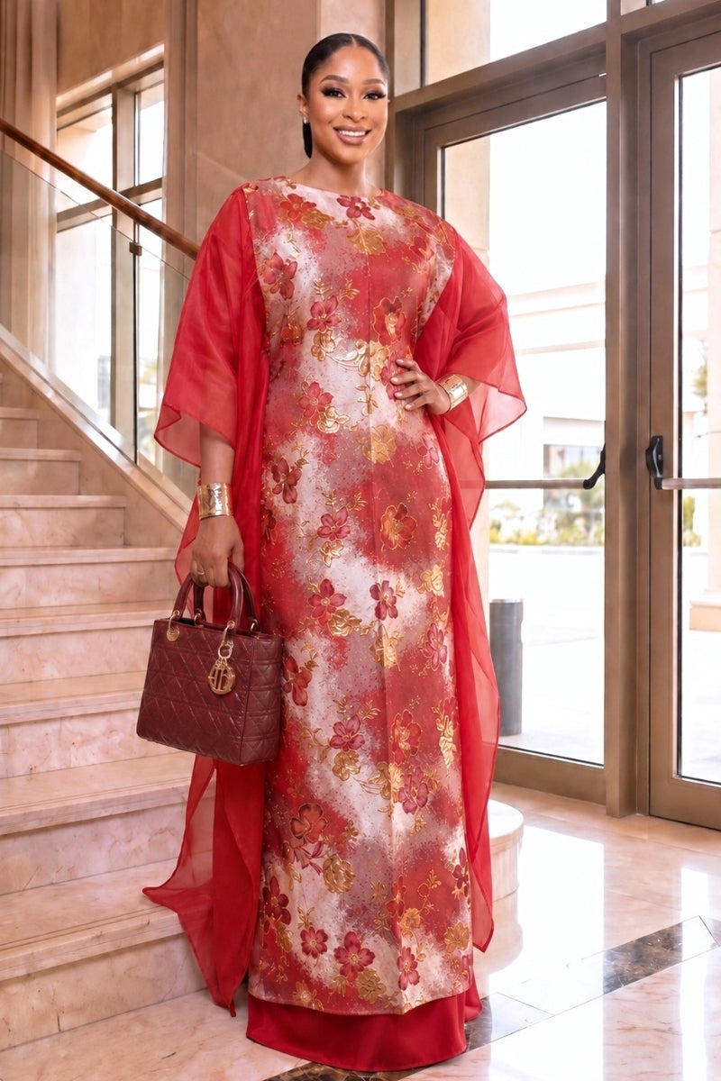 Aisha Mix Boubou Red
