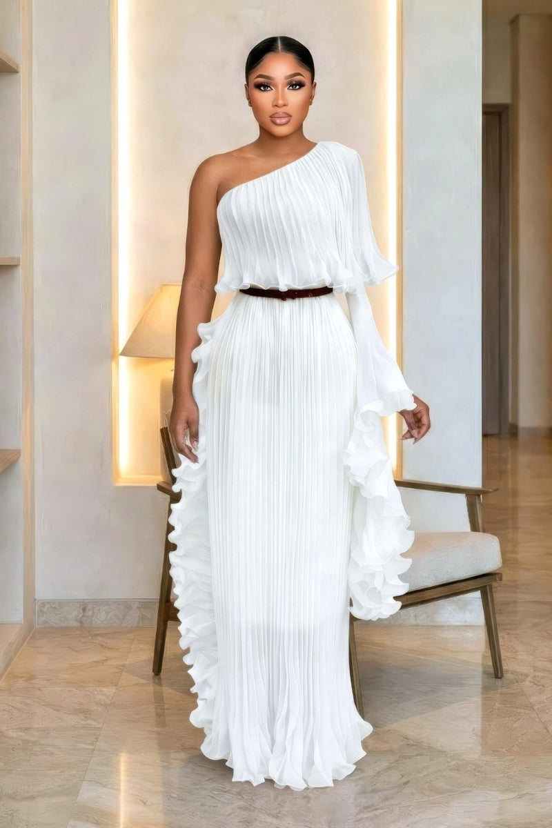 Miyaki Asymmetric white Dress