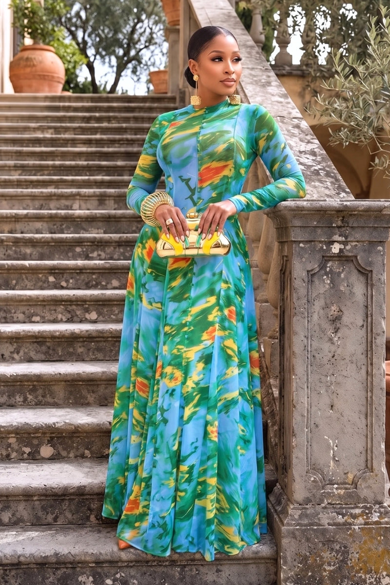 Joanaa Mesh Dress Green