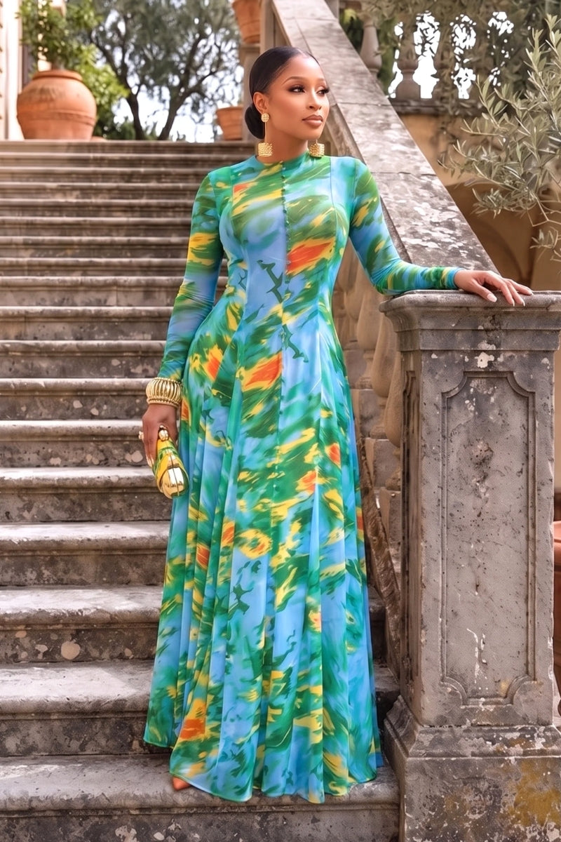 Joanaa Mesh Dress Green