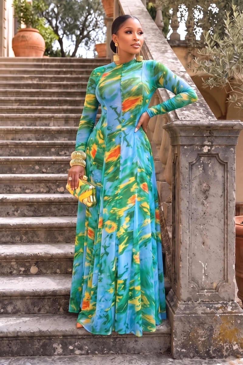 Joanaa Mesh Dress Green