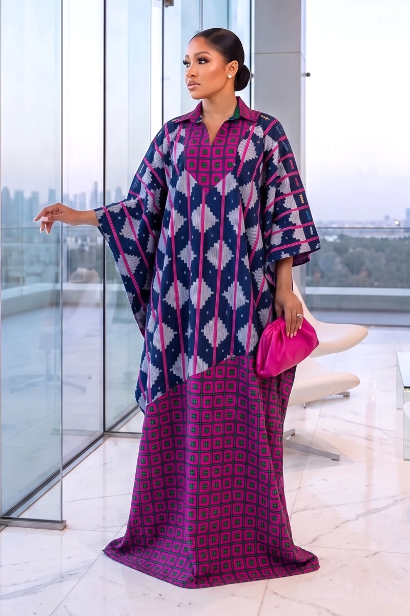 Oma Ankara Boubou Pink