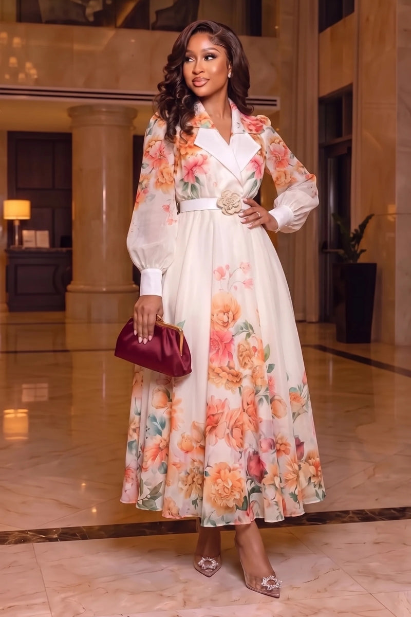 Floral Grace Midi Dress