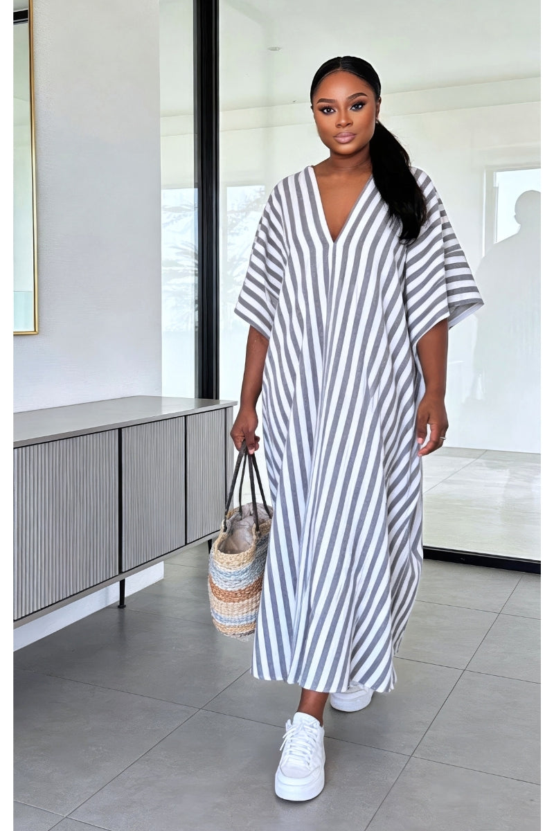 Becca Stripe Linen Dress