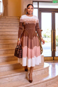 Elena Bounce Dress Brown