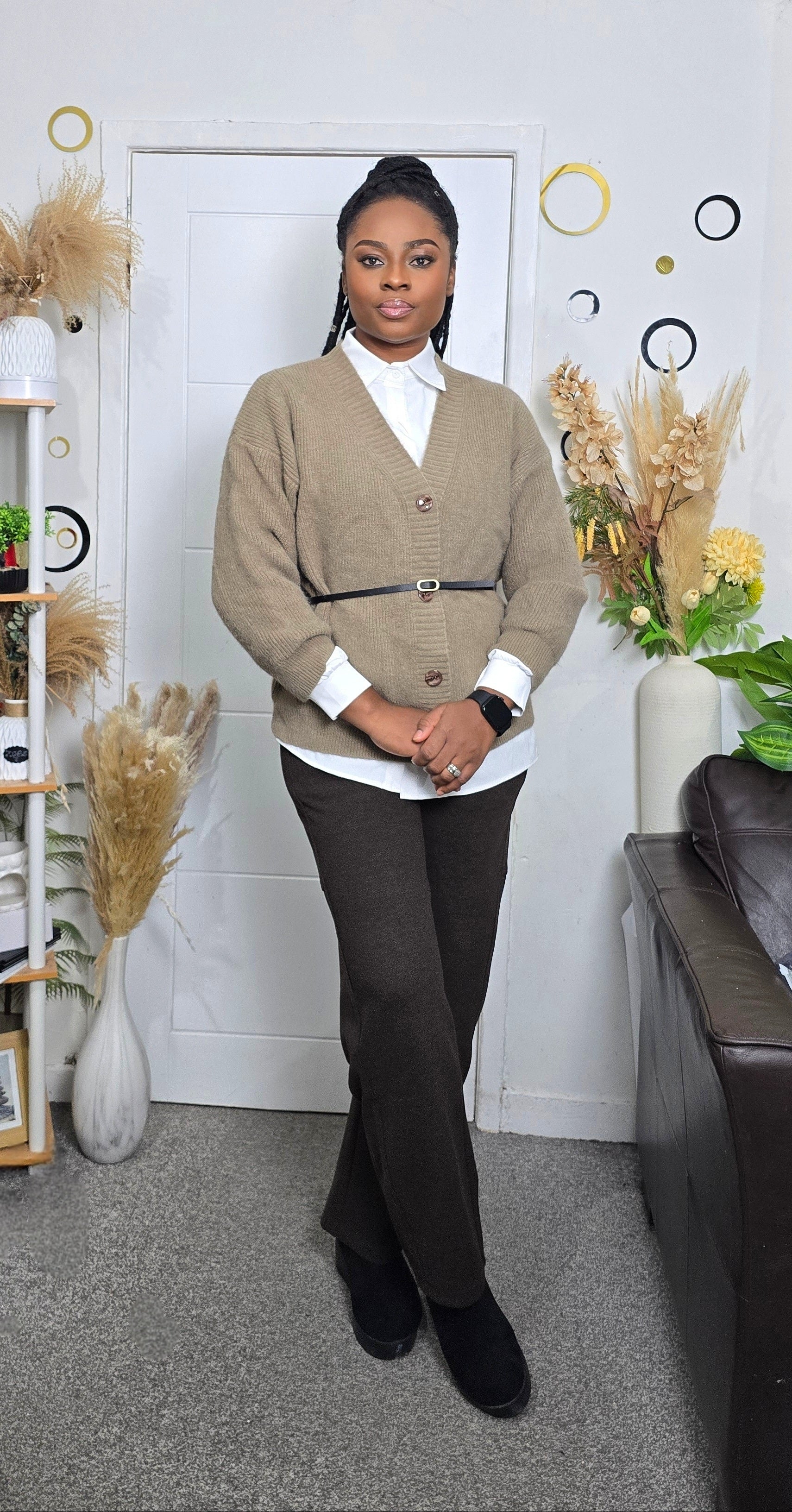 Shirt and Knitted Sweater Set