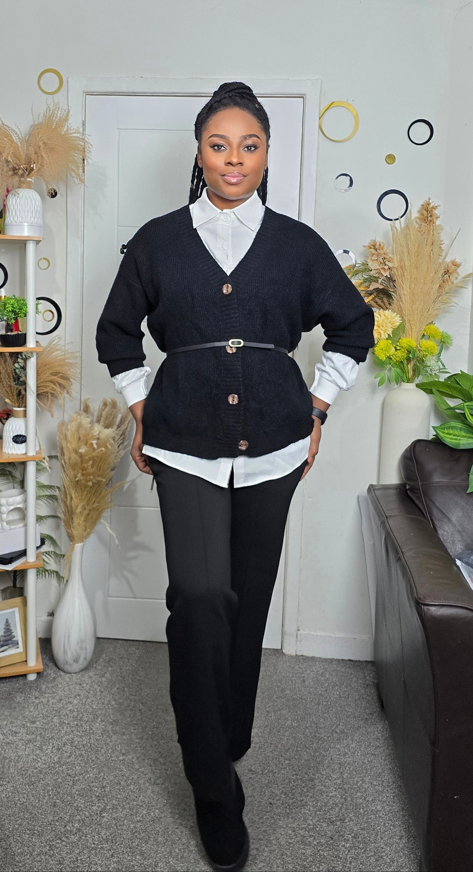 Shirt and Knitted Sweater Set