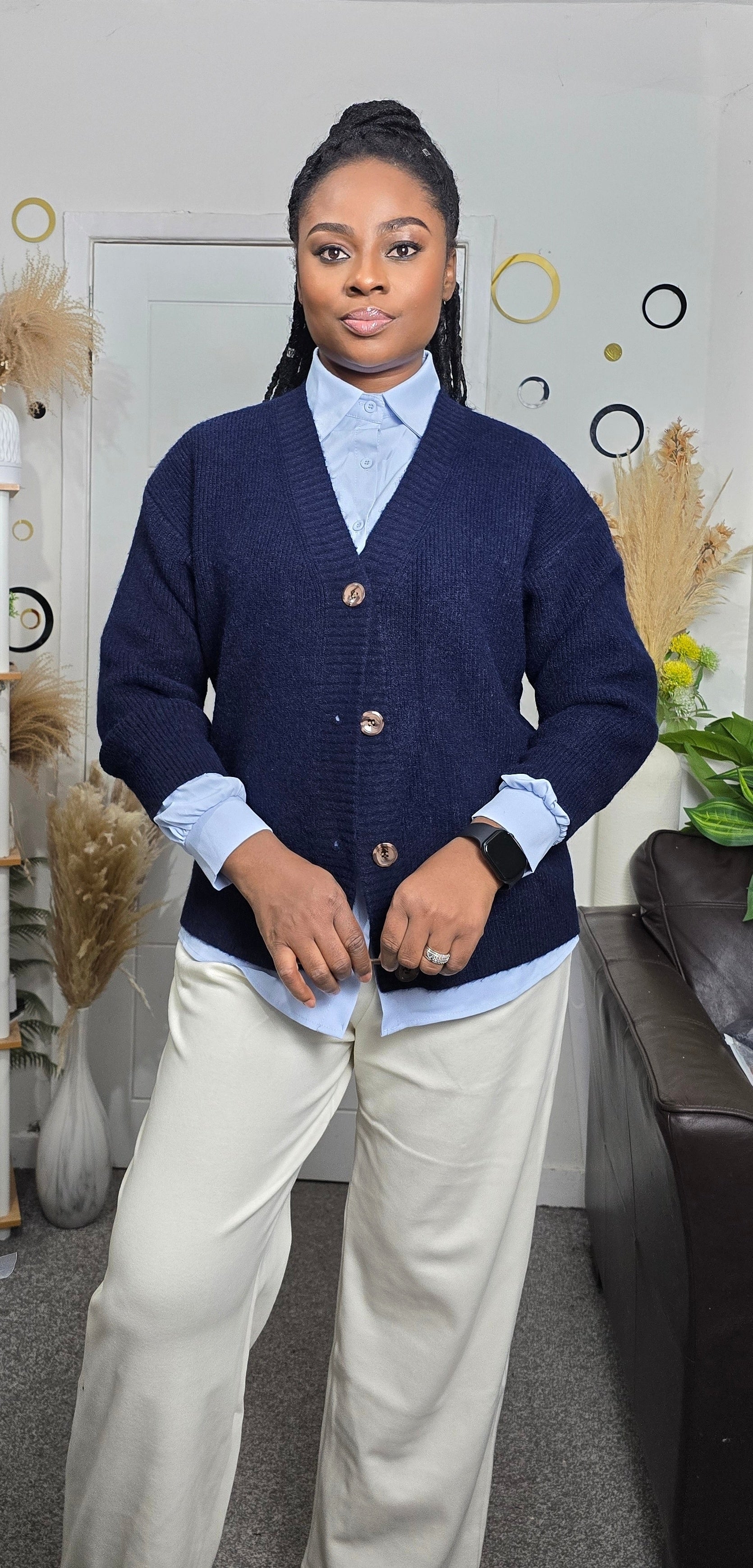 Shirt and Knitted Sweater Set