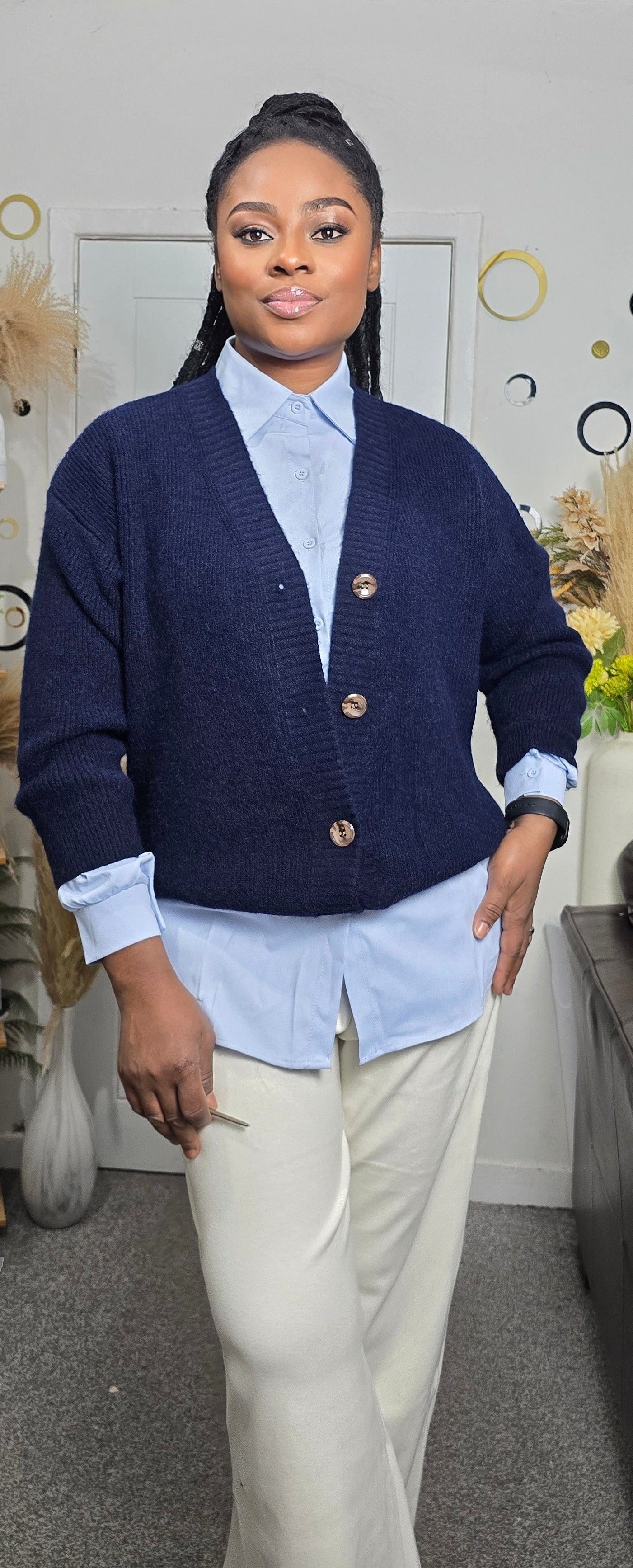 Shirt and Knitted Sweater Set