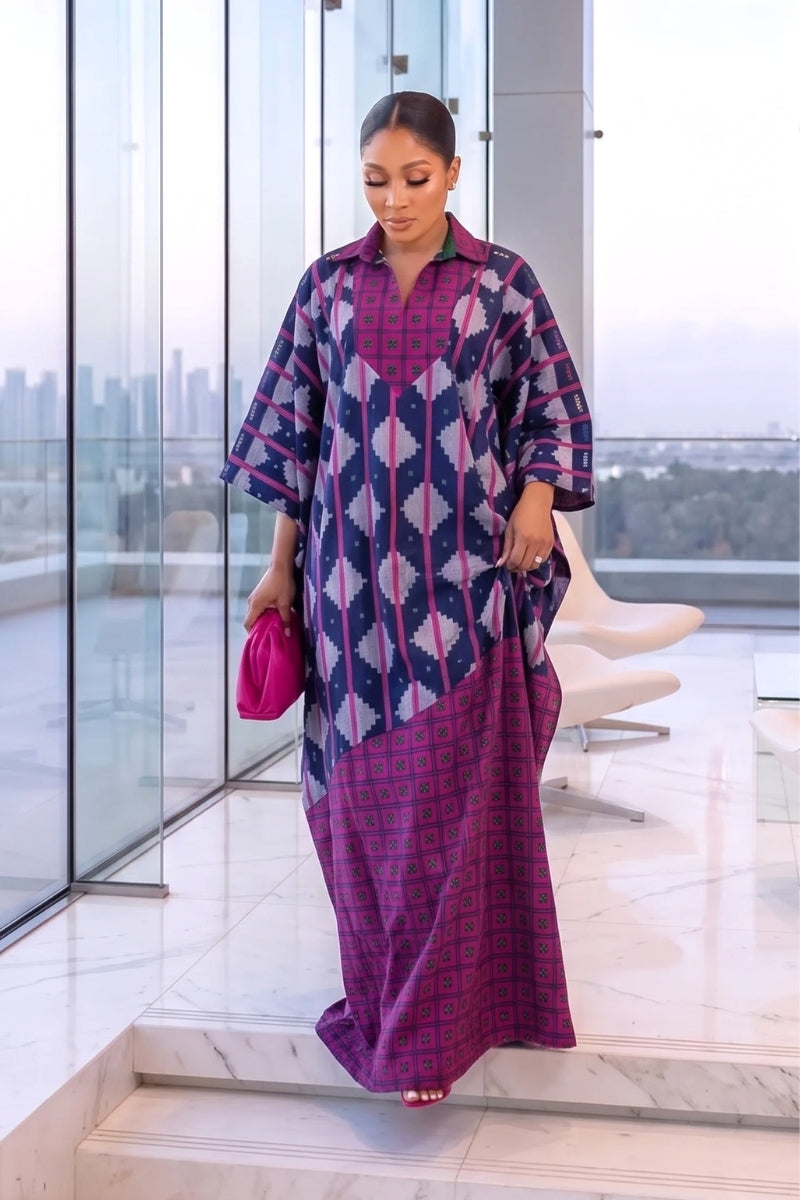Oma Ankara Boubou Pink