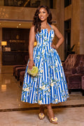 Lush Bloom Corset Maxi Dress