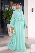 Debbi Ruffle Maxi Dress (Mint)