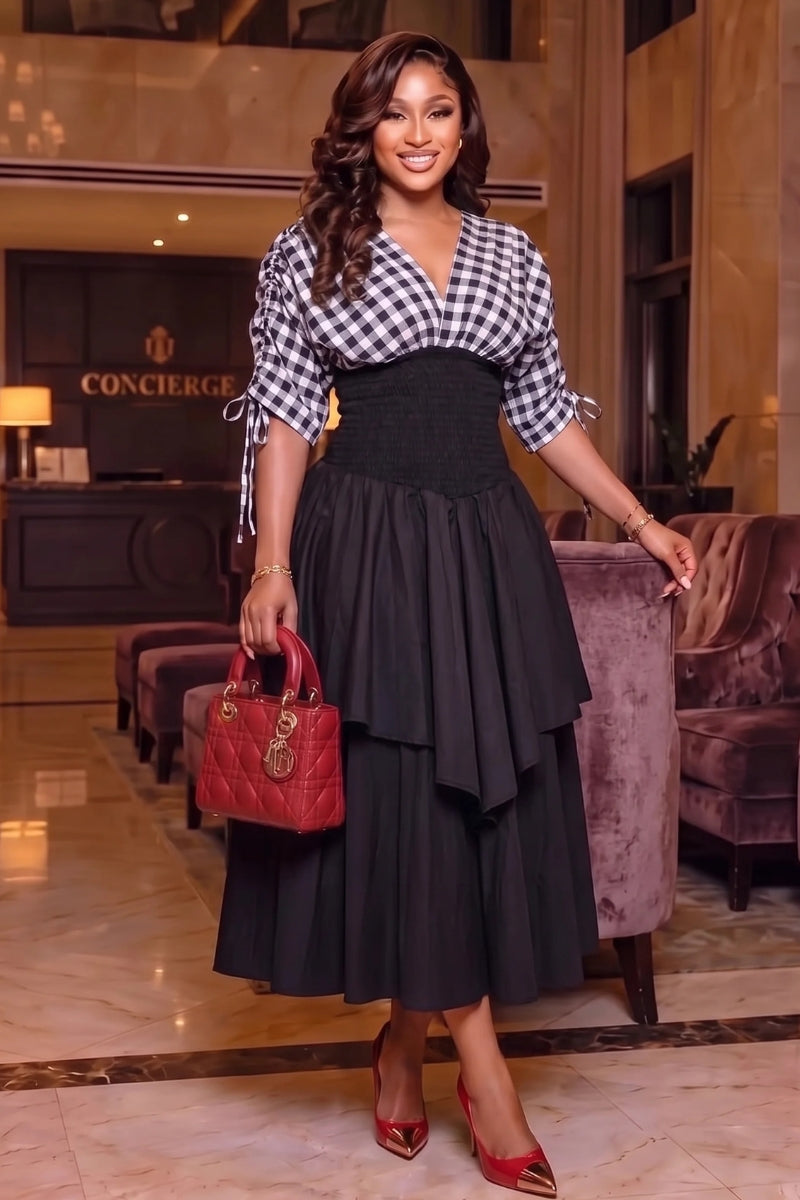 Ruby Layered Midi Dress