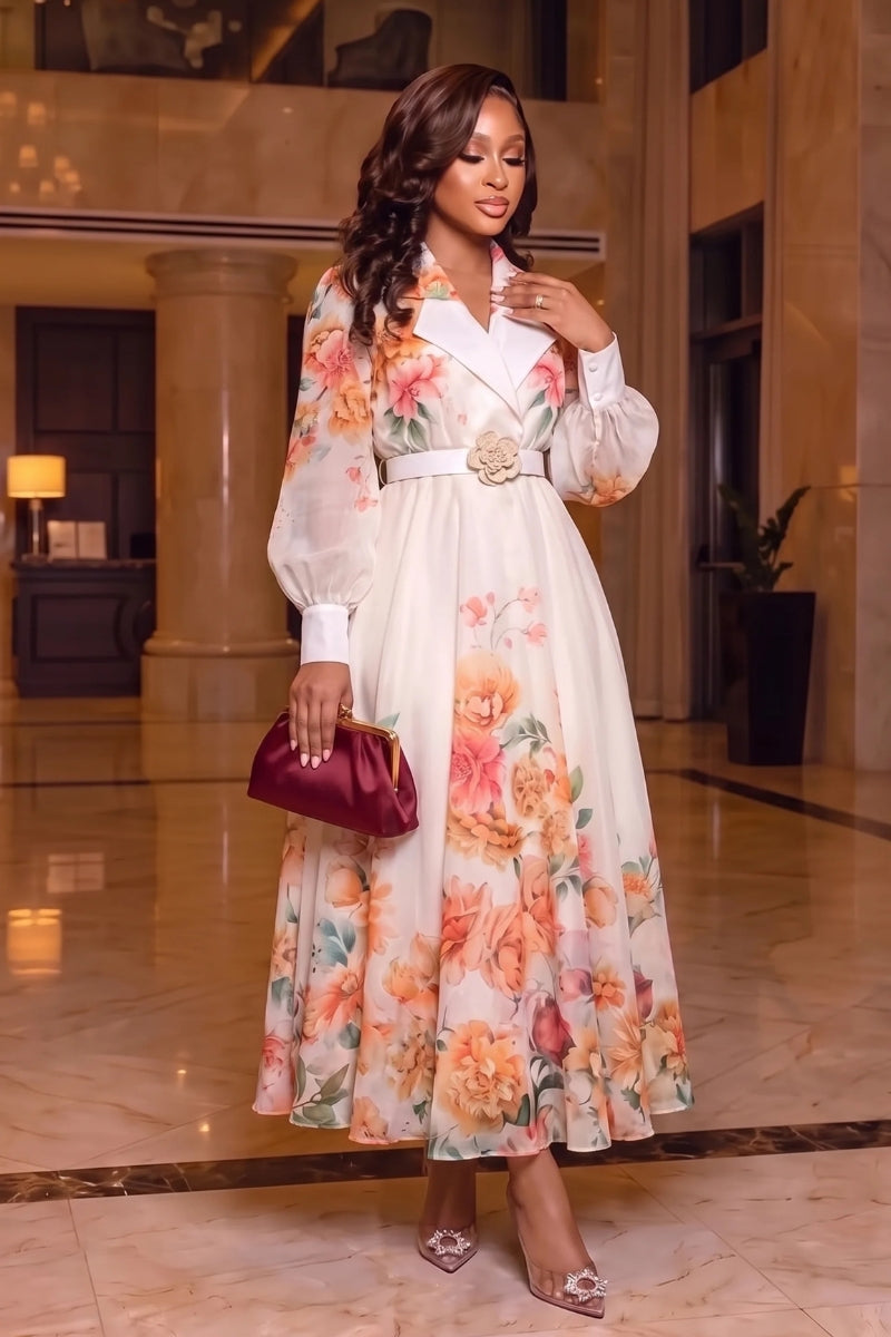 Floral Grace Midi Dress