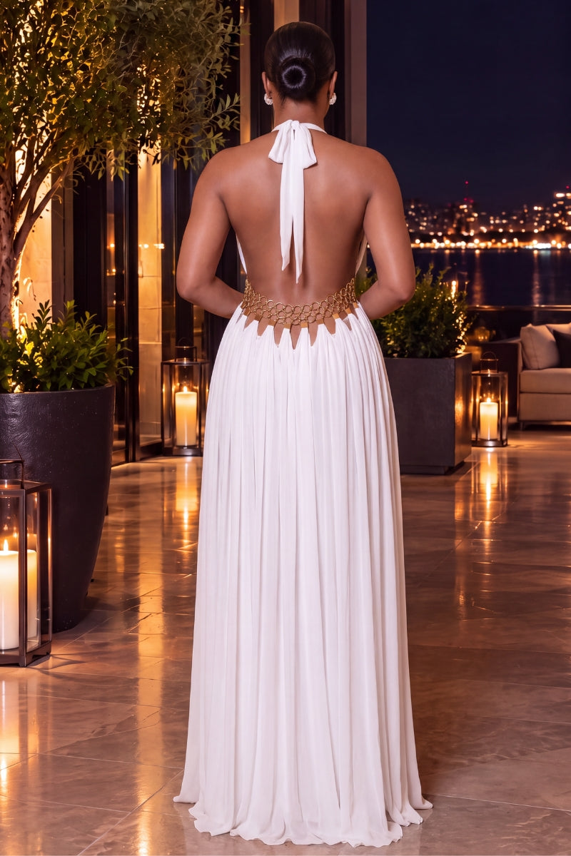Golden Luxe Backless Maxi