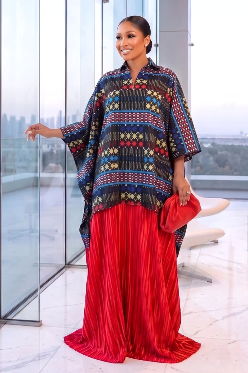 Oma Ankara Boubou Red