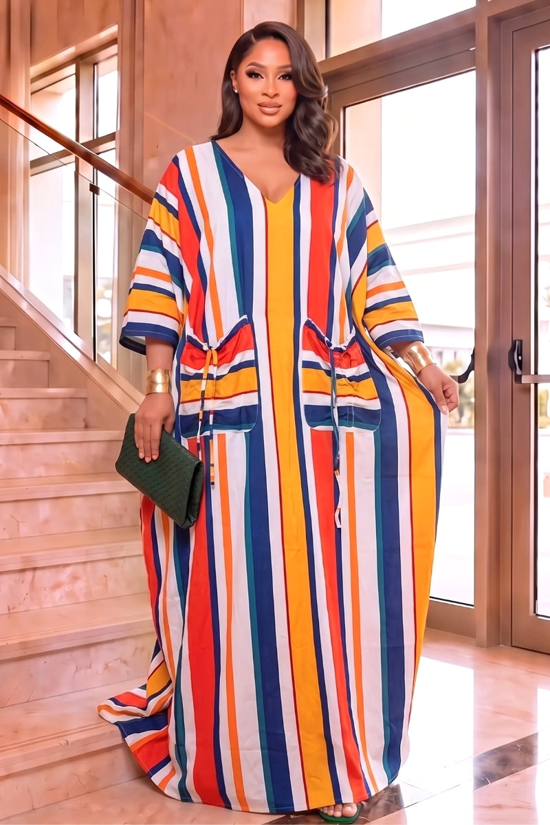 Laila Mixed Stripe Maxi