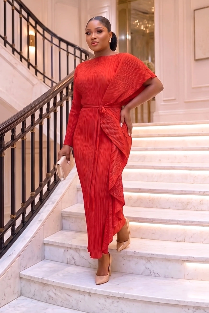 Scarlet Midi Miyaki Dress