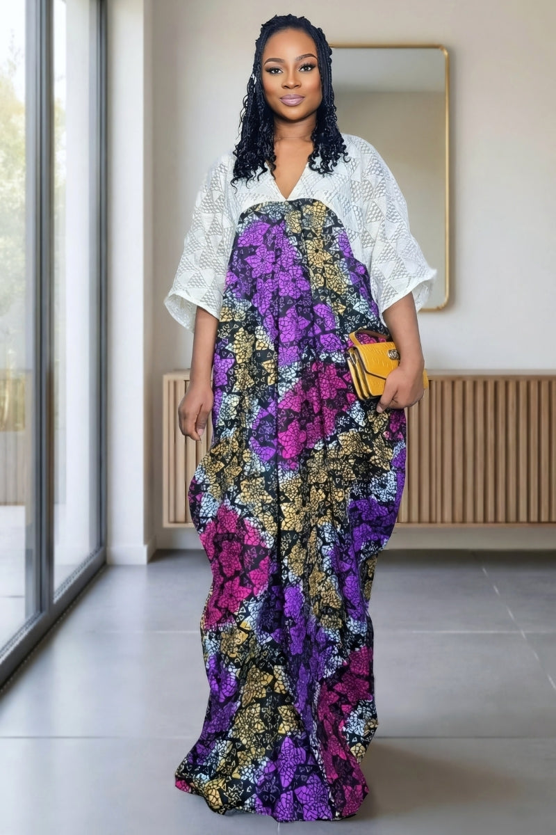 African Print Boubou Gown
