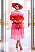 Elena Bounce Dress Red