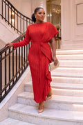 Scarlet Midi Miyaki Dress