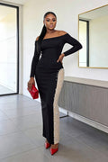 Pearl Off-the-shoulder Bandage Dress