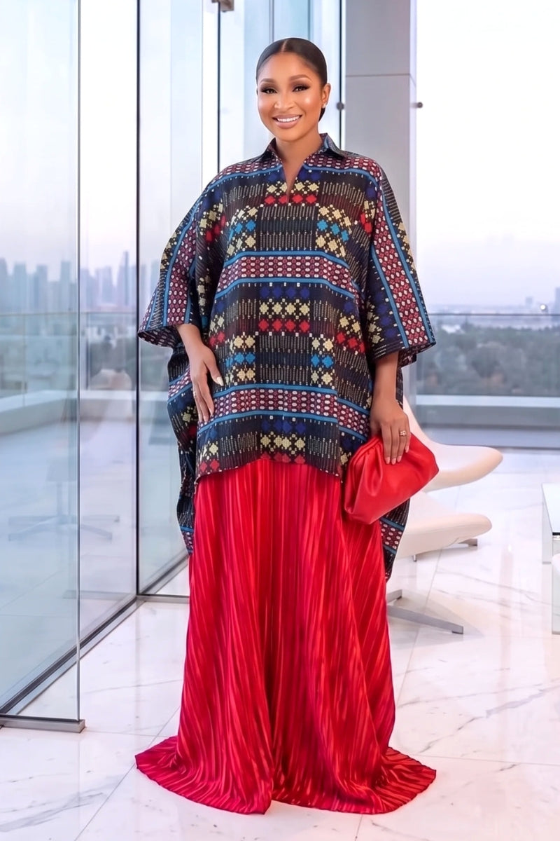 Oma Ankara Boubou Red