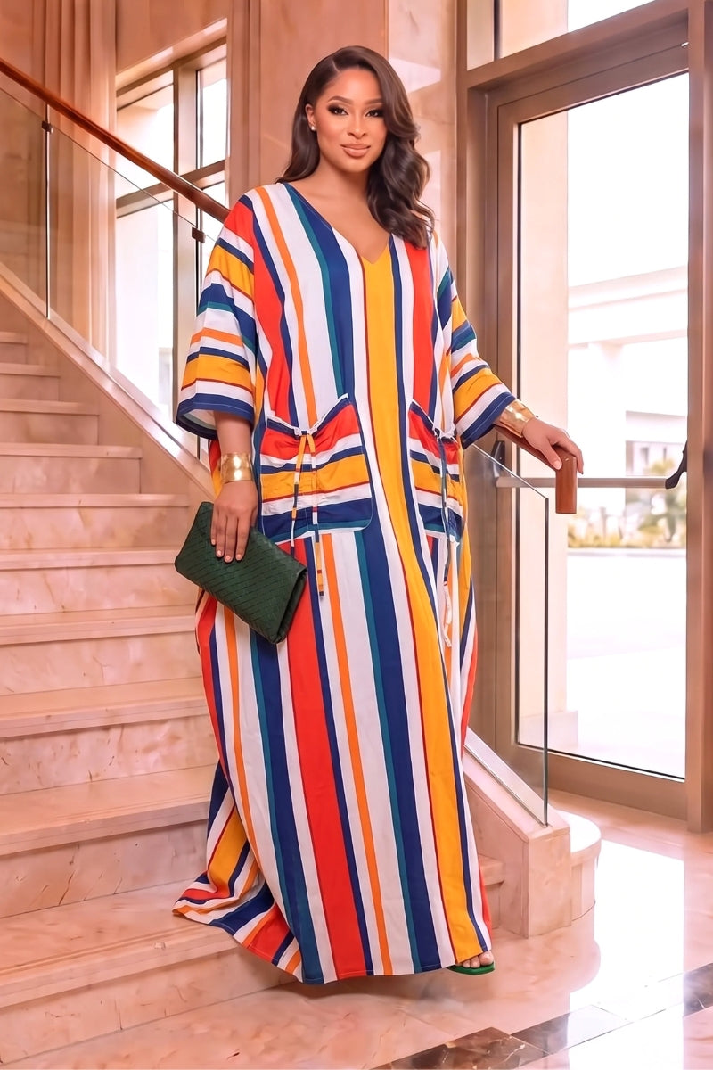 Laila Mixed Stripe Maxi