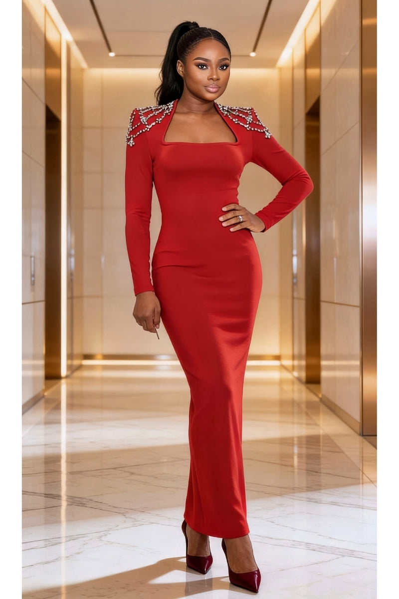 Viola Red Bandage Dress