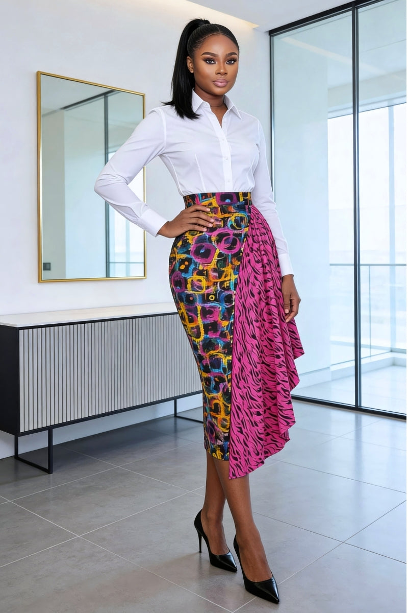 Ucee Flare Ankara Skirt