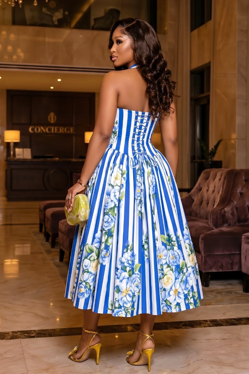 Lush Bloom Corset Maxi Dress (PREORDER)