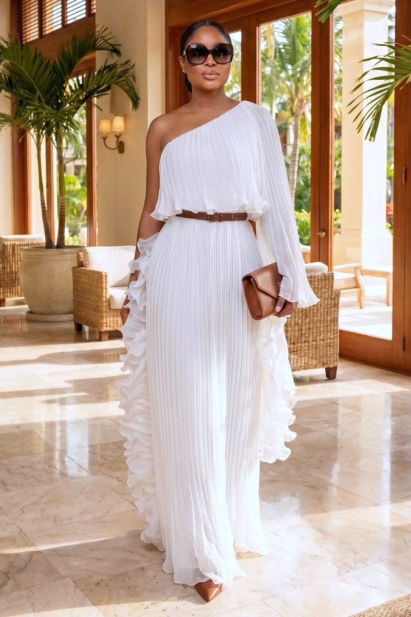 Miyaki Asymmetric white Dress