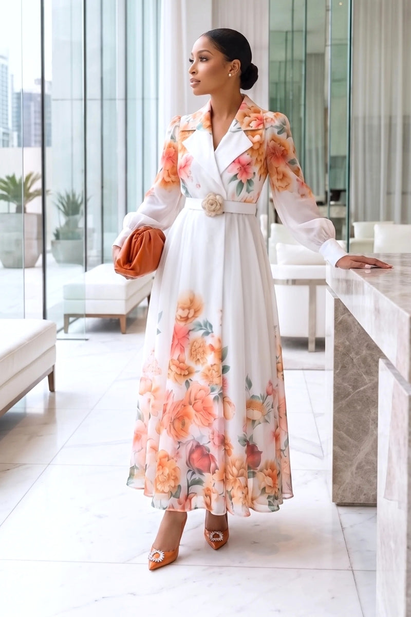 Floral Grace Midi Dress