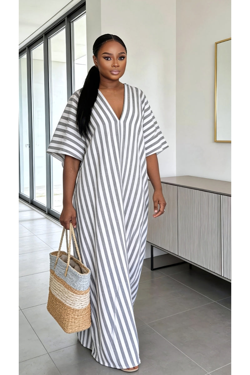 Becca Stripe Linen Dress